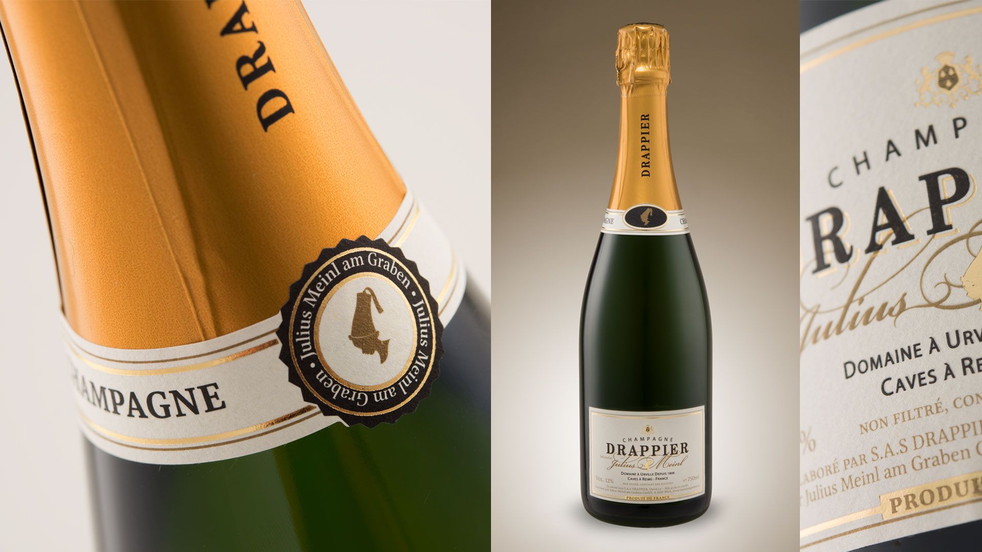 Champagner Etikettendesign
