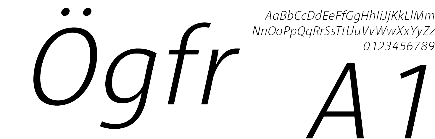 Font Family Libertin Light Italic