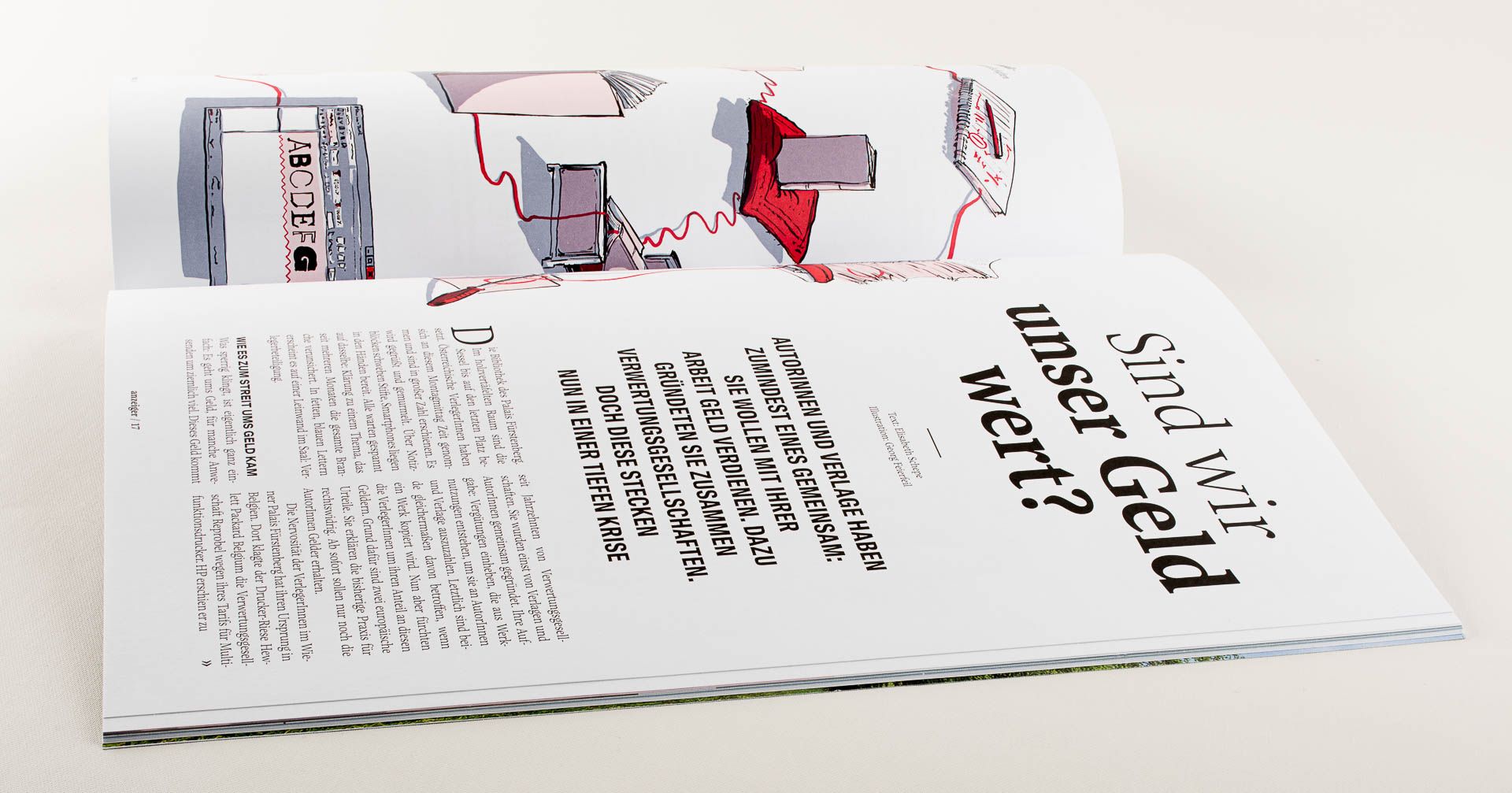 Magazin Anzeiger Font in use Liber Type Foundry