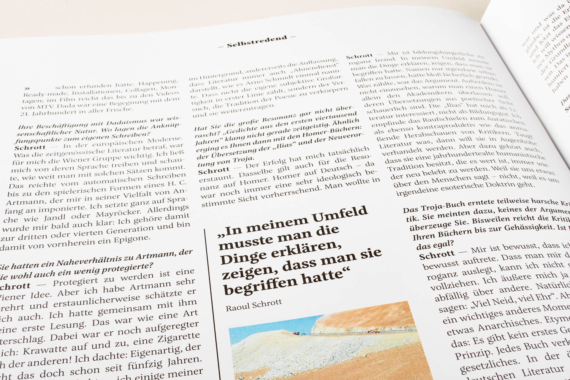 Magazin Anzeiger Font in use Liber Type Foundry