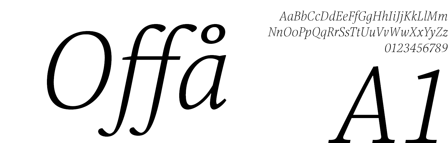 Libert Serif Font Family Light-Italic