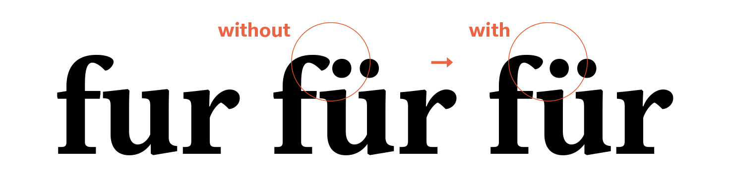 open type special features