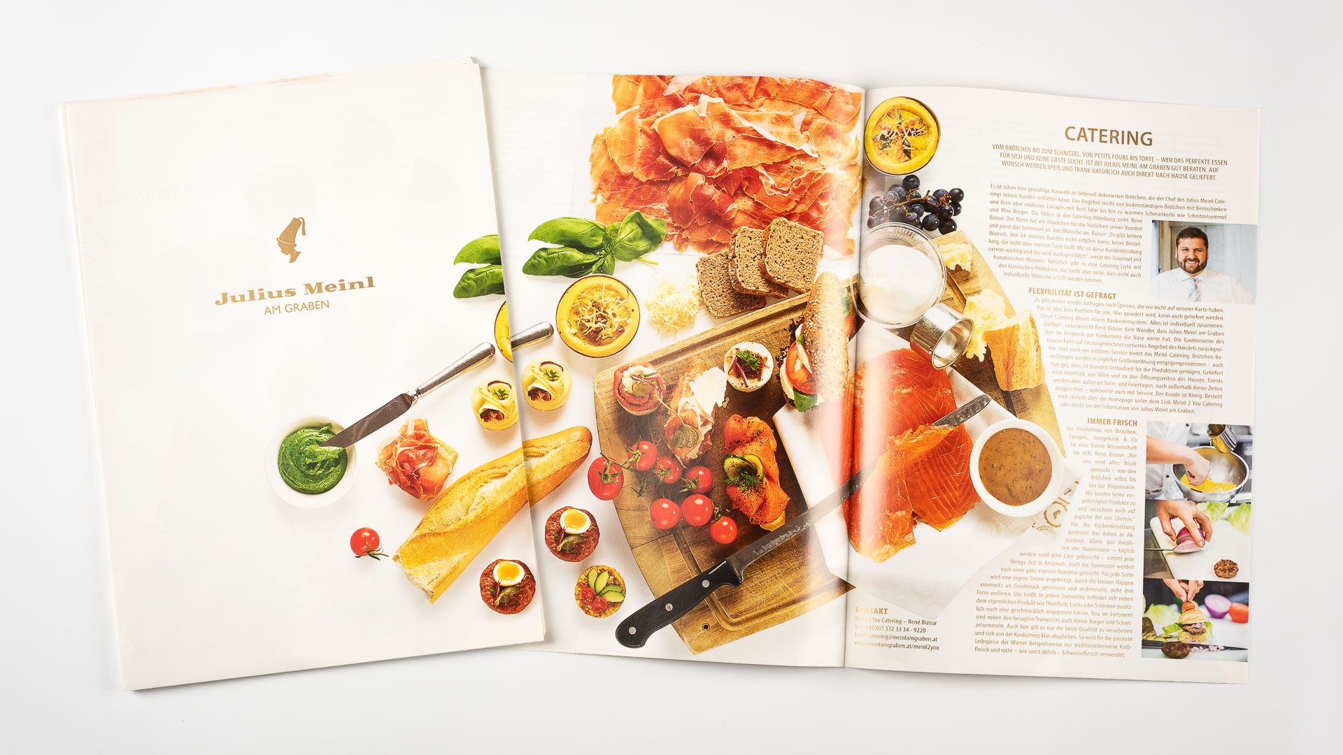 Zeitungsbeilage Meinl am Graben Catering