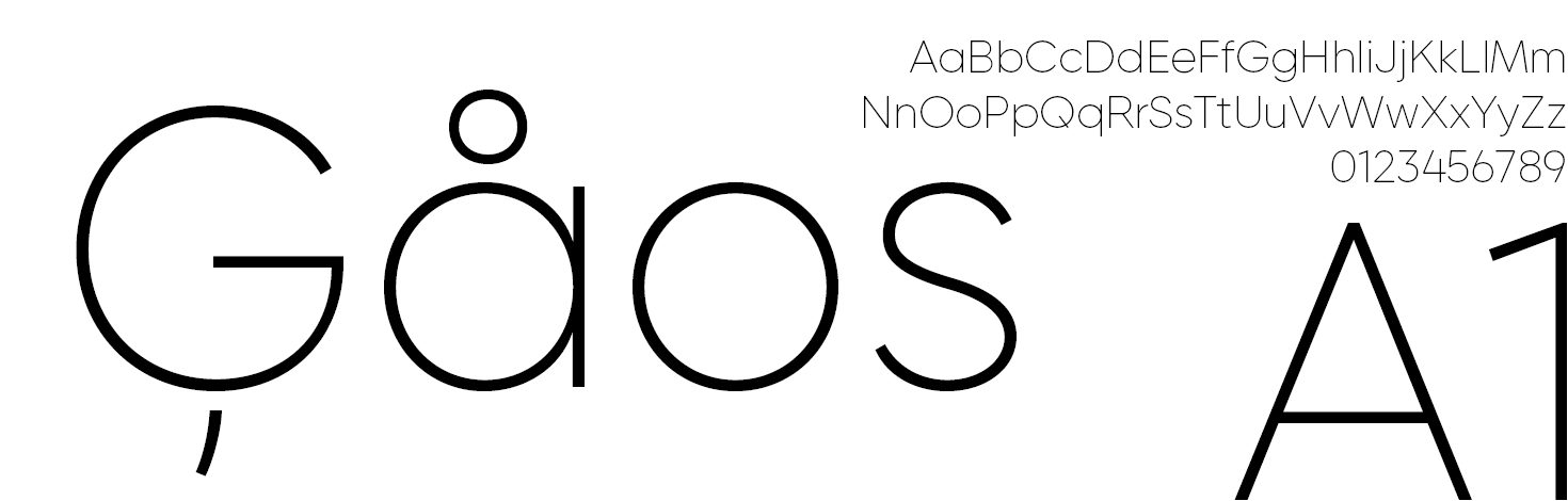 Liberona extra light geometrische Sans-Serif
