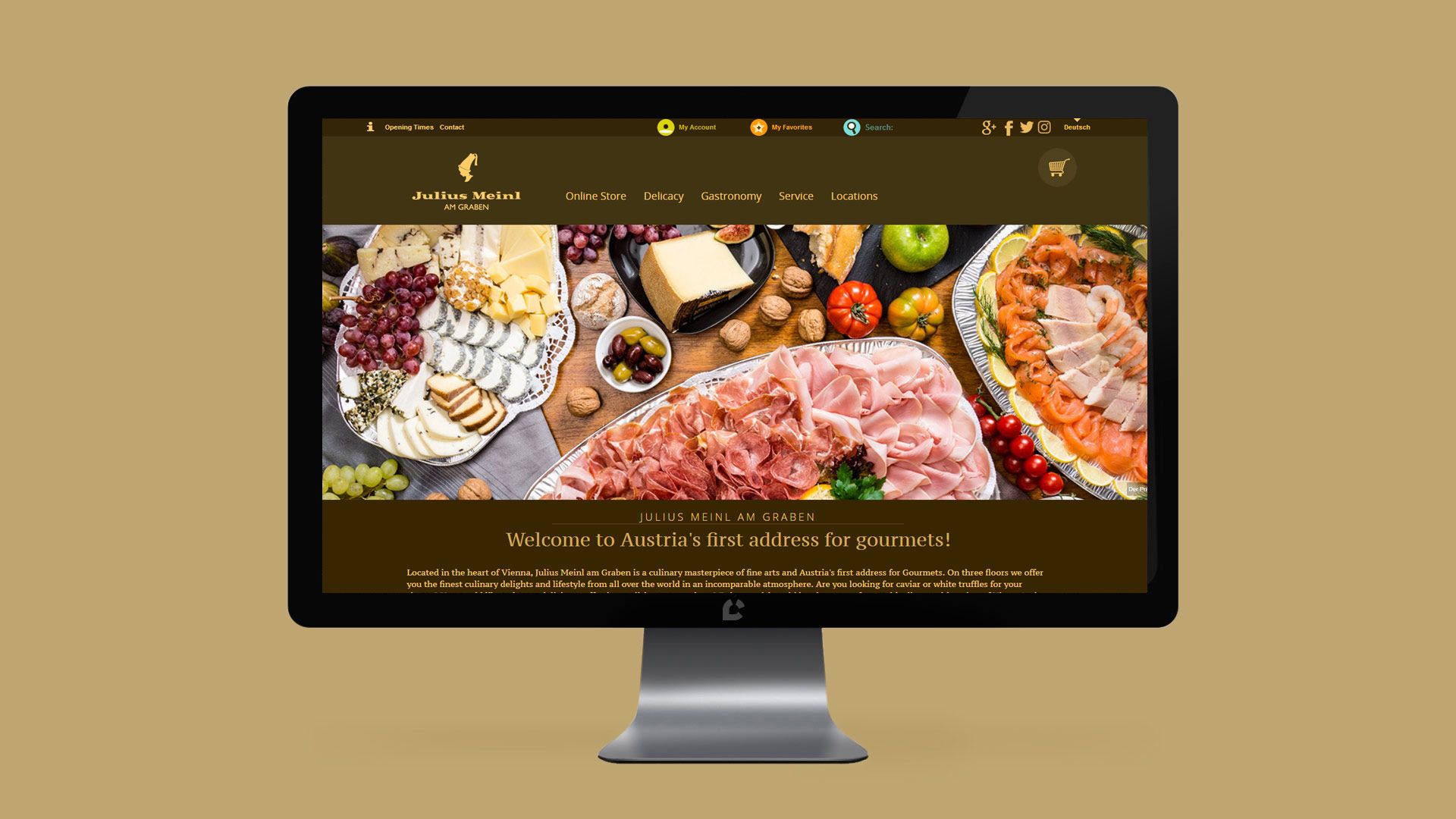 Webdesign Homepage Meinl am Graben