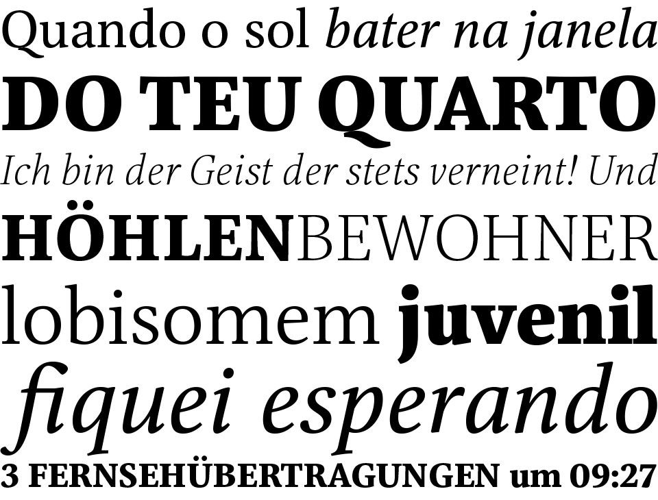 Libert Serif font example