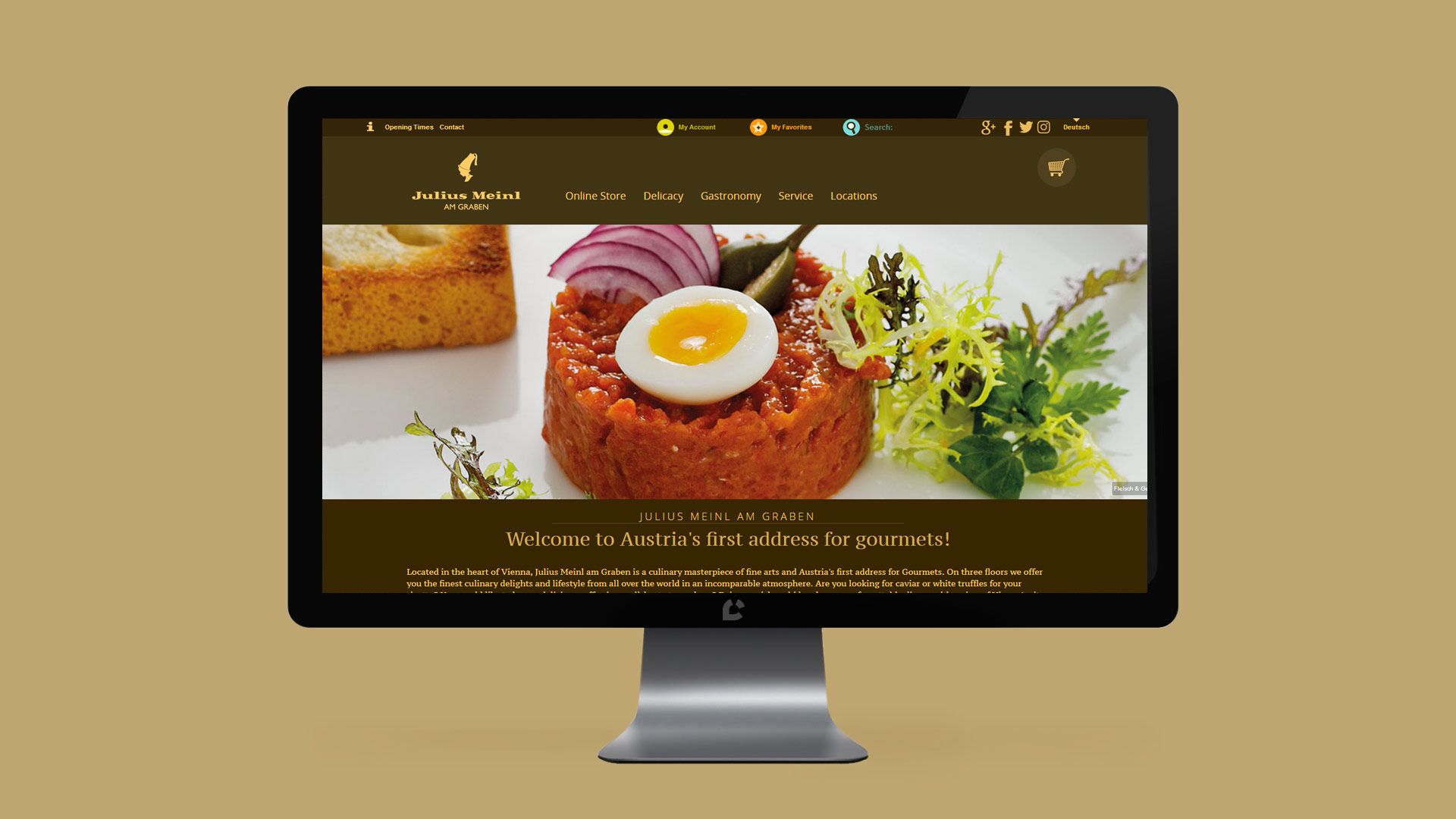Webdesign Homepage Meinl am Graben
