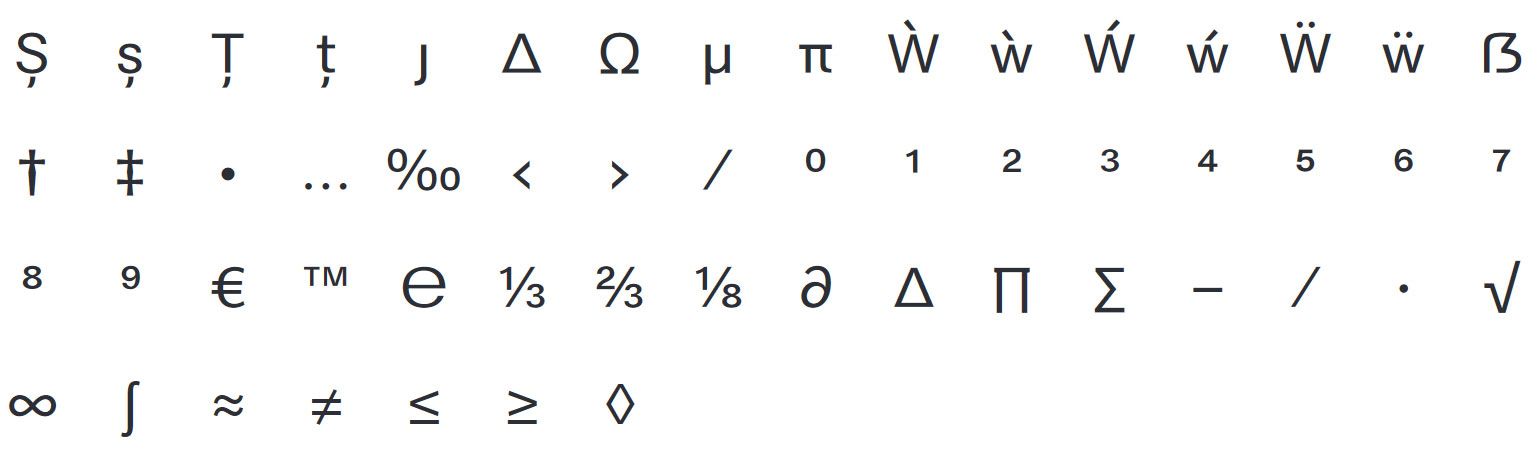 Libesk Additional Glyphs