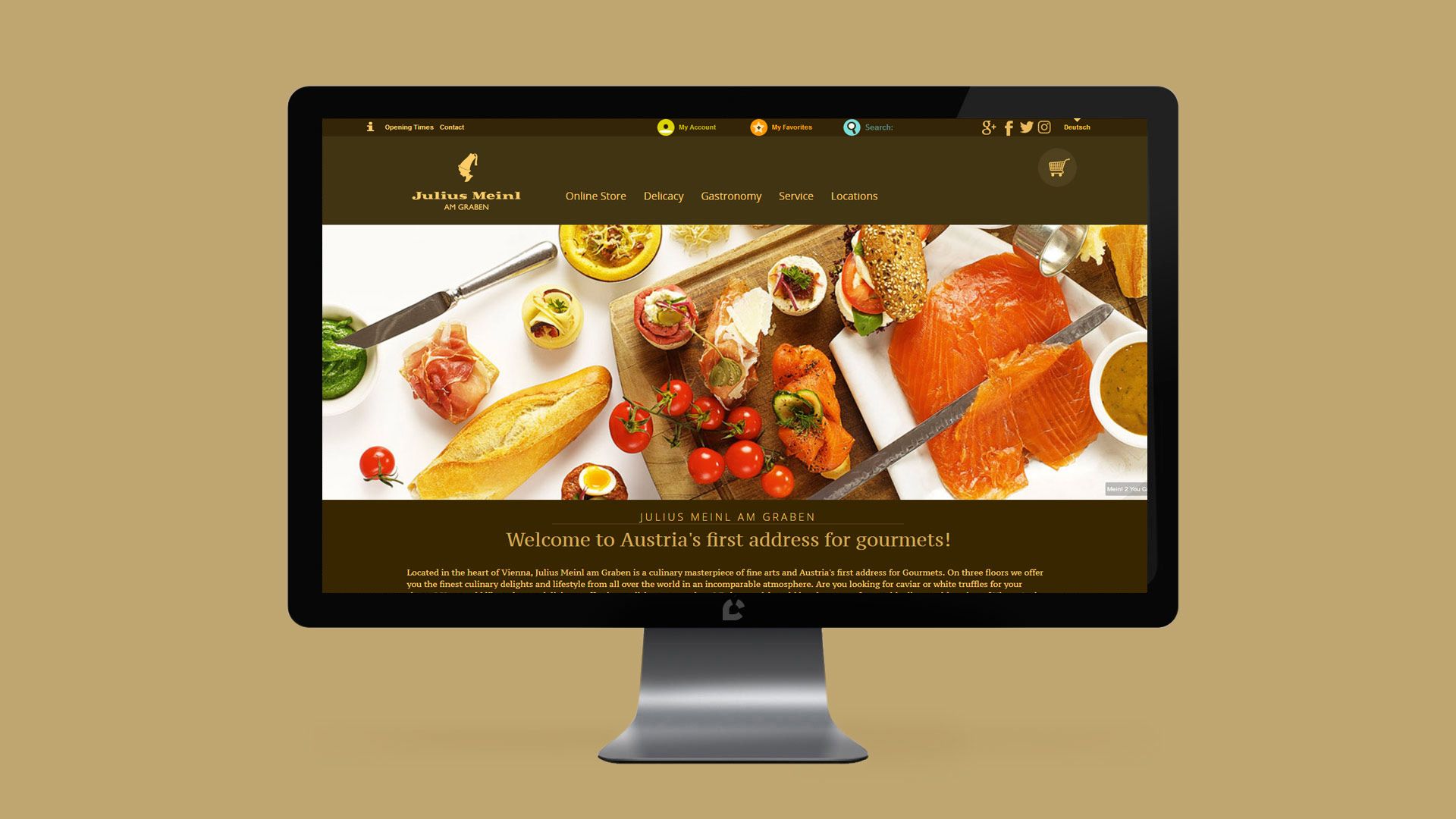 Webdesign Homepage Meinl am Graben